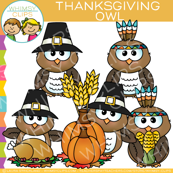 Thanksgiving Owl Clip Art