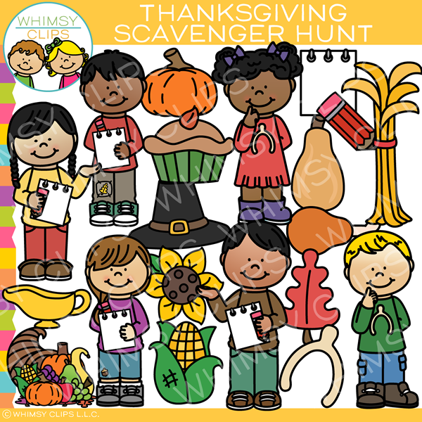 Thanksgiving Scavenger Hunt Clip Art