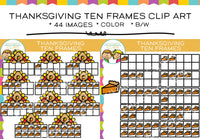 Thanksgiving Ten Frames Clip Art