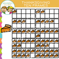 Thanksgiving Ten Frames Clip Art