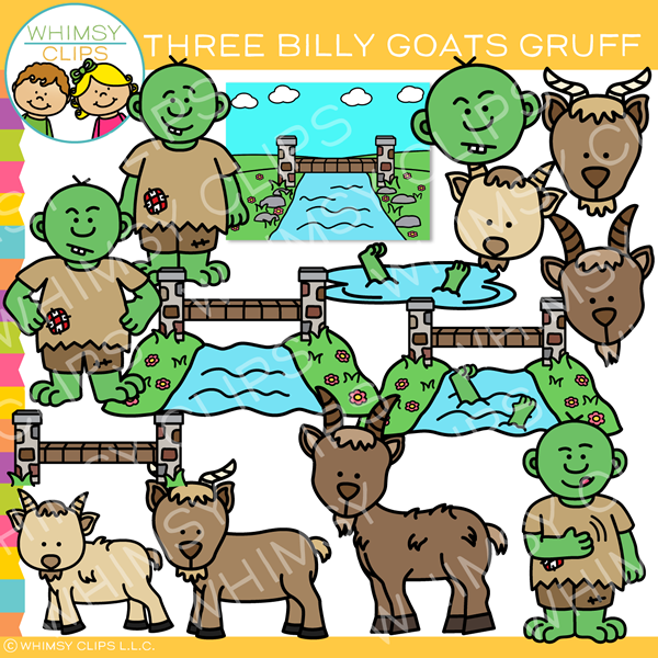 Three Billy Goats Gruff Clip Art