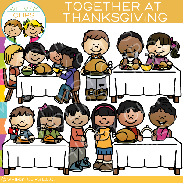 Together at Thanksgiving Clip Art – Whimsy Clips for Free Printable Happy Thanksgiving Clip Art