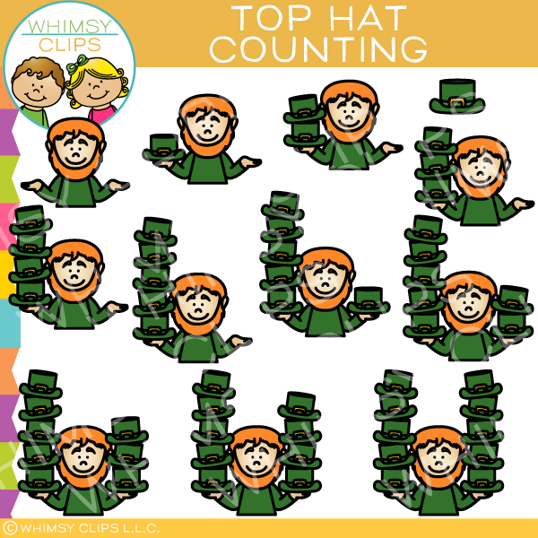 Top Hat Counting Clip Art