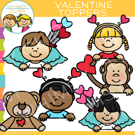 Valentine's Day Toppers Clip Art