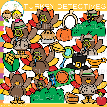 Turkey Detective Clip Art