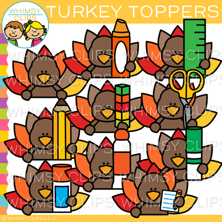 Turkey Toppers Clip Art