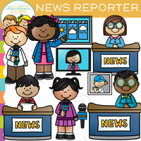 TV News Reporter Clip Art