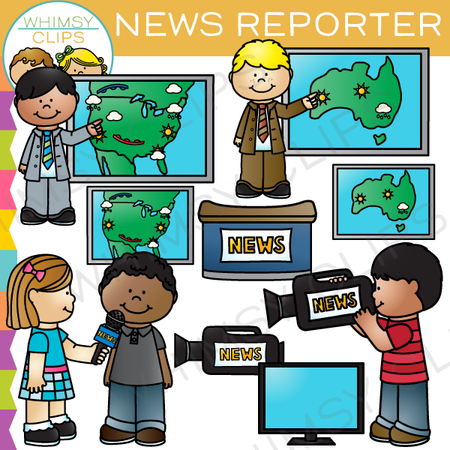 TV News Reporter Clip Art