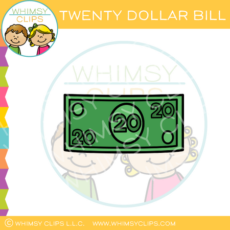 Plain Twenty Dollar Bill Clip Art