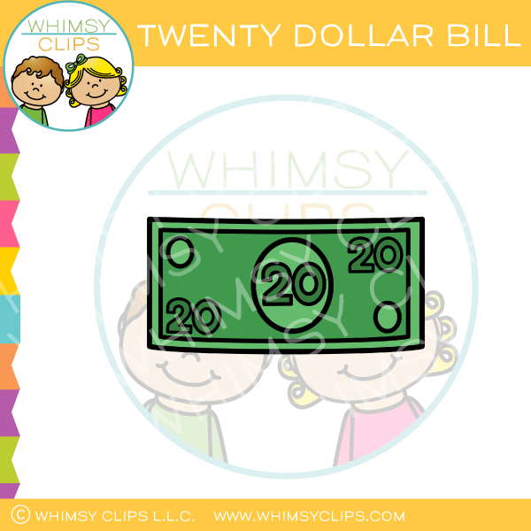 Plain Twenty Dollar Bill Clip Art