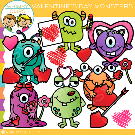 Valentine's Day Monster Clip Art