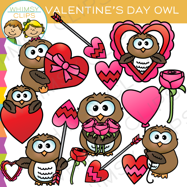 Valentine's Day Owl Clip Art