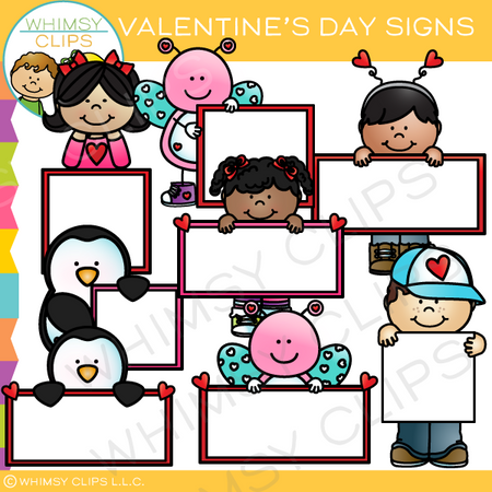 Valentine's Day Signs Clip Art