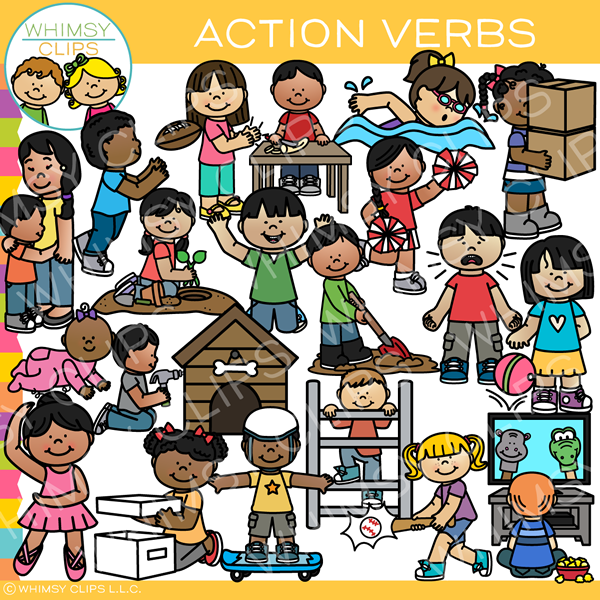 Actions Verbs Clip Art
