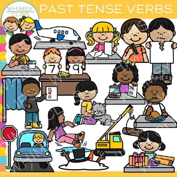 Clipart Past Tense 7941337 | What Did They Do? Set 1 A2 Irregular Past