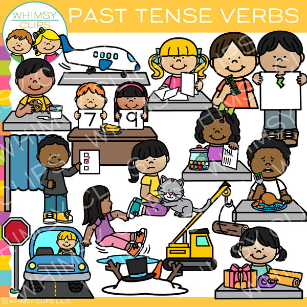 Past Tense Verbs Clip Art