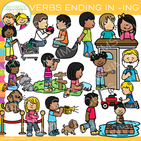 Verbs Ending in -ING Clip Art