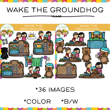 How to Wake the Groundhog Clip Art