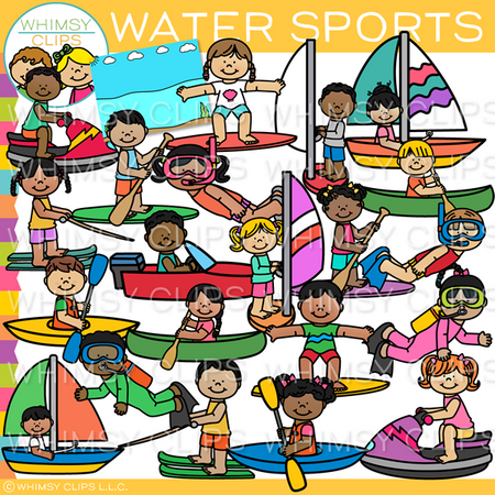 Kids Water Sports Clip Art