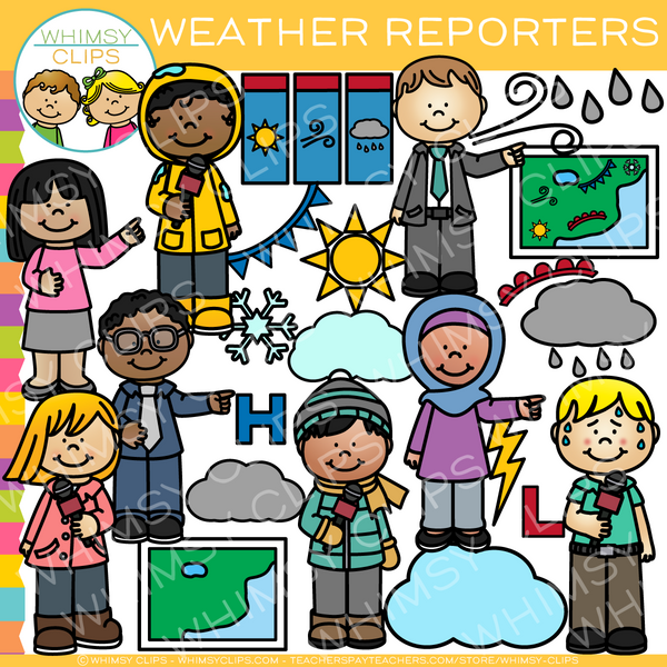 Weather Reporters Clip Art