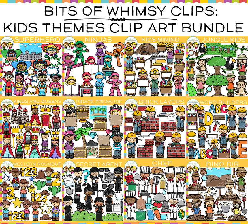 Bits of Whimsy Clips: Theme Clip Art Bundle – Whimsy Clips