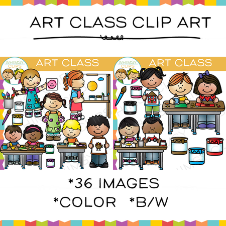 Kids School Art Class Clip Art