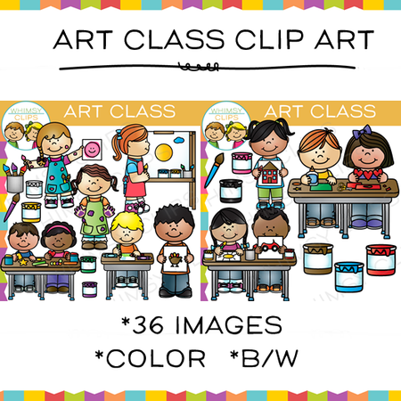 Painting Supplies Clipart, Art Class Clipart