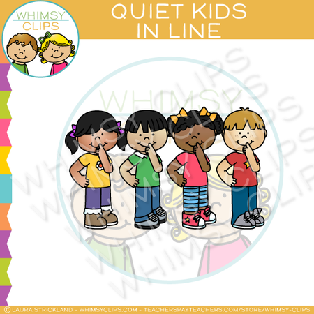 Quiet Kids In Line Clip Art