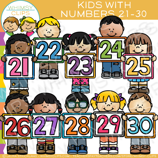 Kids Number Clip Art