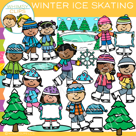 Winter Ice Skating Clip Art