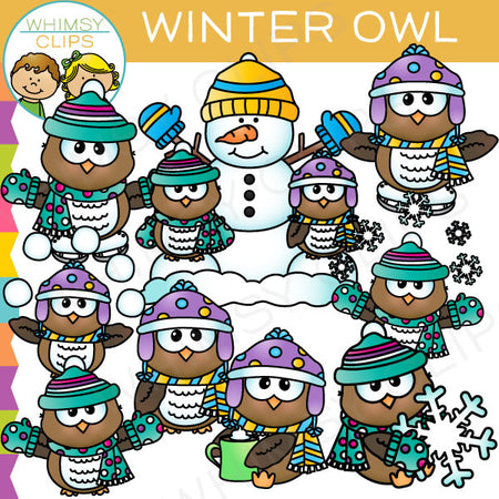 Winter Owl Clip Art