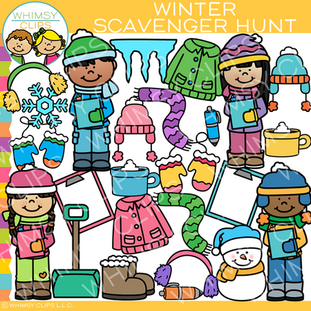 Winter Scavenger Hunt Clip Art