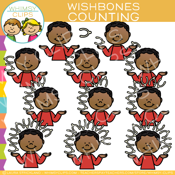 Counting Wishbones Clip Art